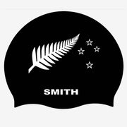NZ Fern Add Your Name Cap  -Custom One Off Swimming Cap