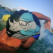 Rhino Man-Swimming Cap