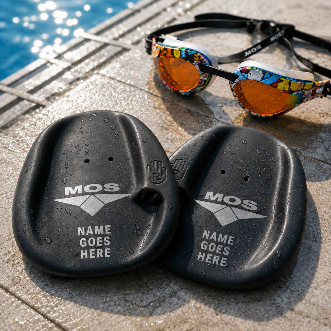 MOS Agility Paddles - Black Medium Personalised with name