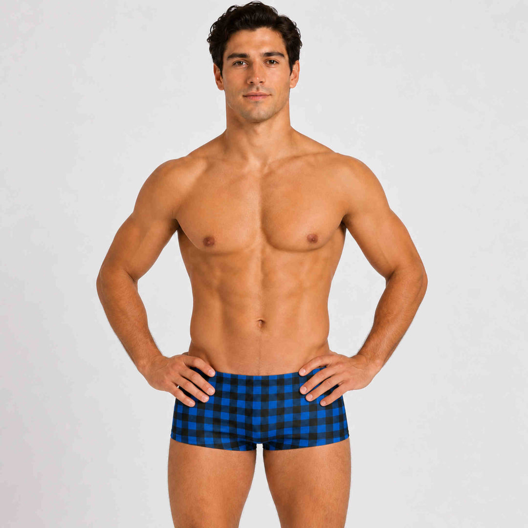 SpeedyTrunks Blue Plaid Training