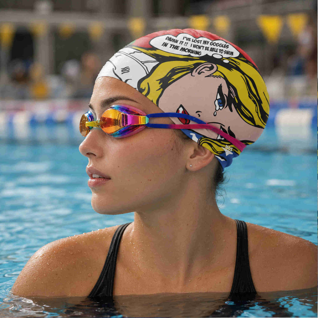Comic Art-Swimming Cap