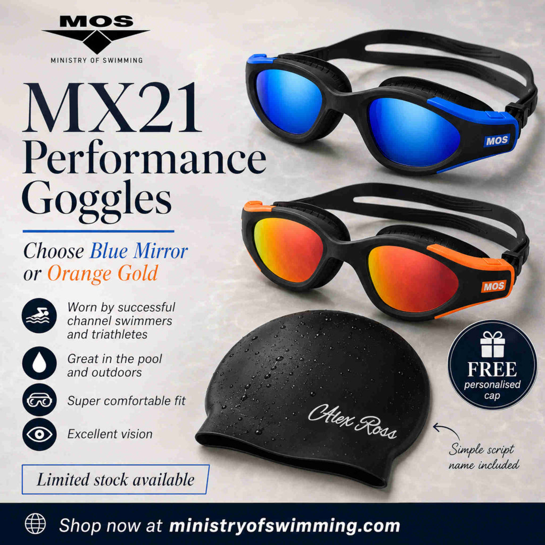 MX 21 Ocean Goggles + Free Personalised Cap
