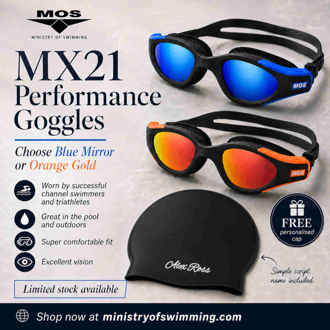 MX 21 Ocean Goggles + Free Personalised Cap