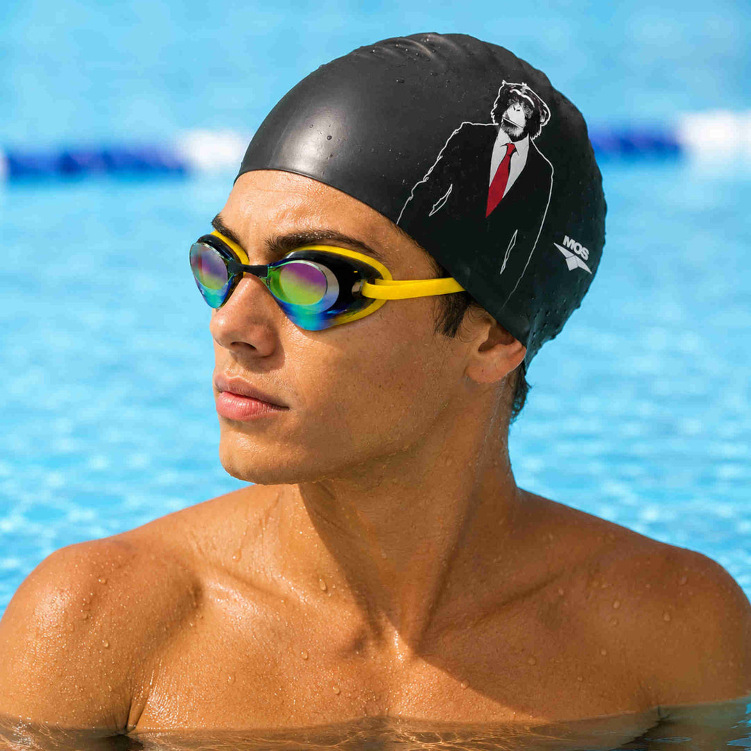 Hipster Ape-Swimming Cap