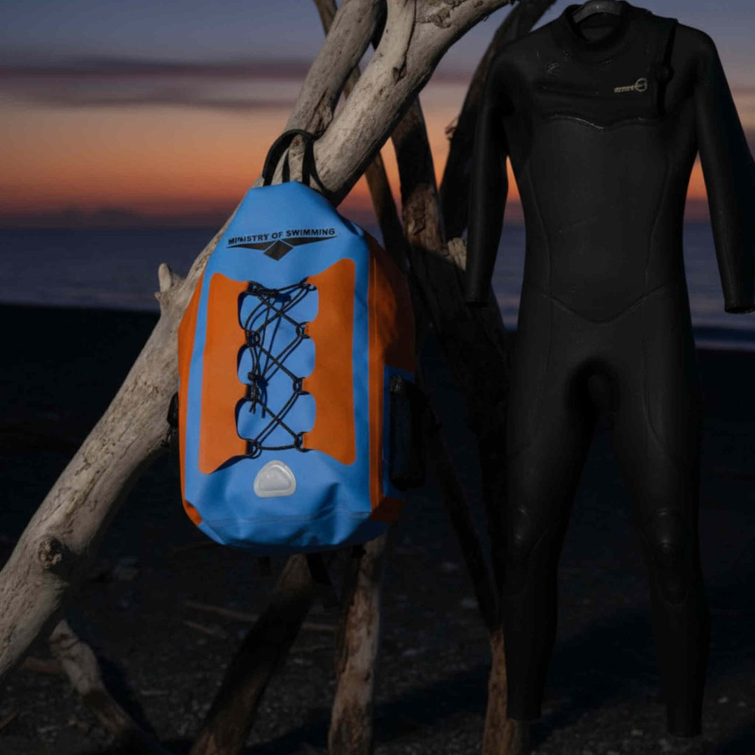 Waterproof Dry bag backpack (Orange Blue)