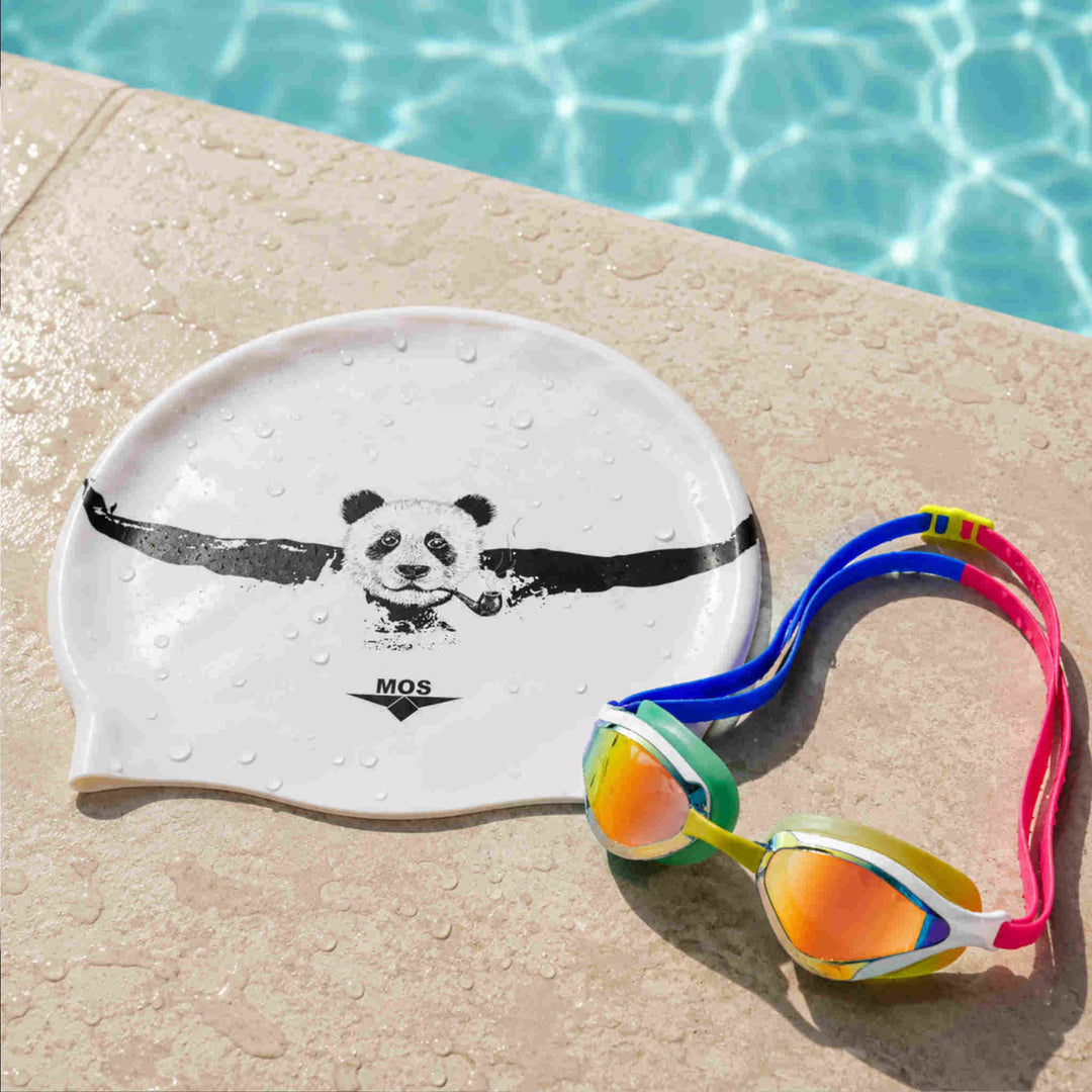 Butterfly Panda-Swimming Cap