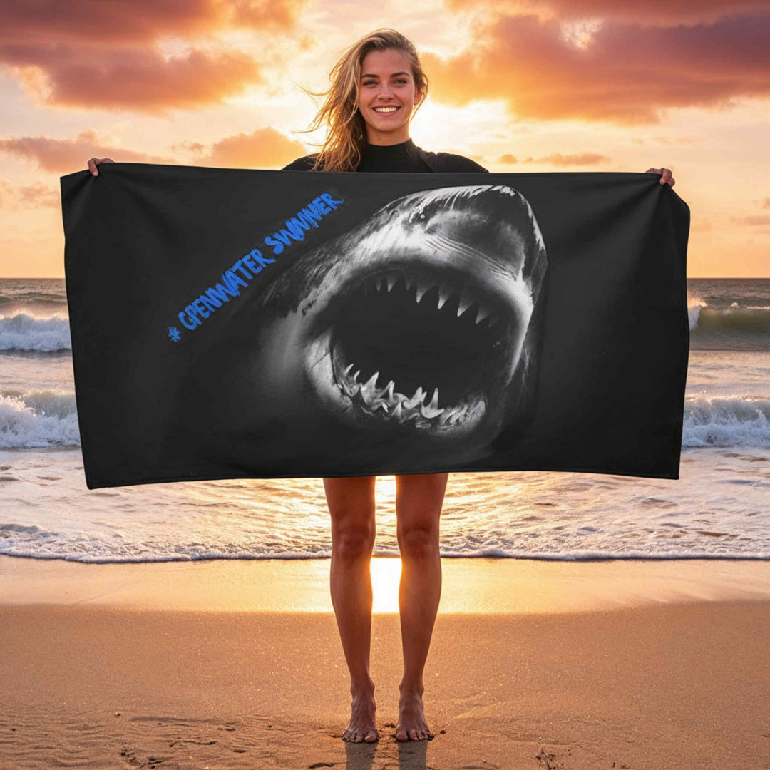 Shark Open Water Microfiber Swimming towel