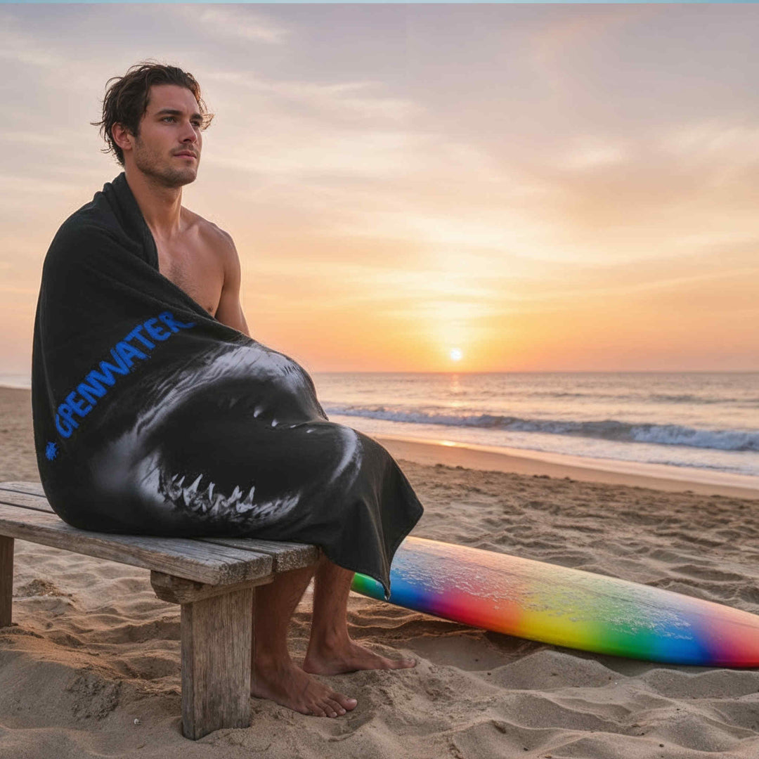 Shark Open Water Microfiber Swimming towel