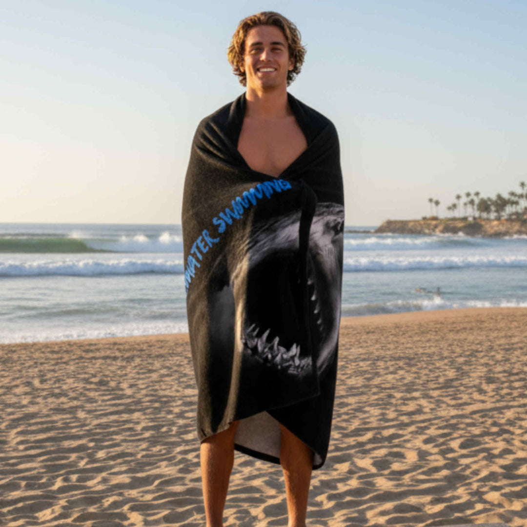 Shark Open Water Microfiber Swimming towel