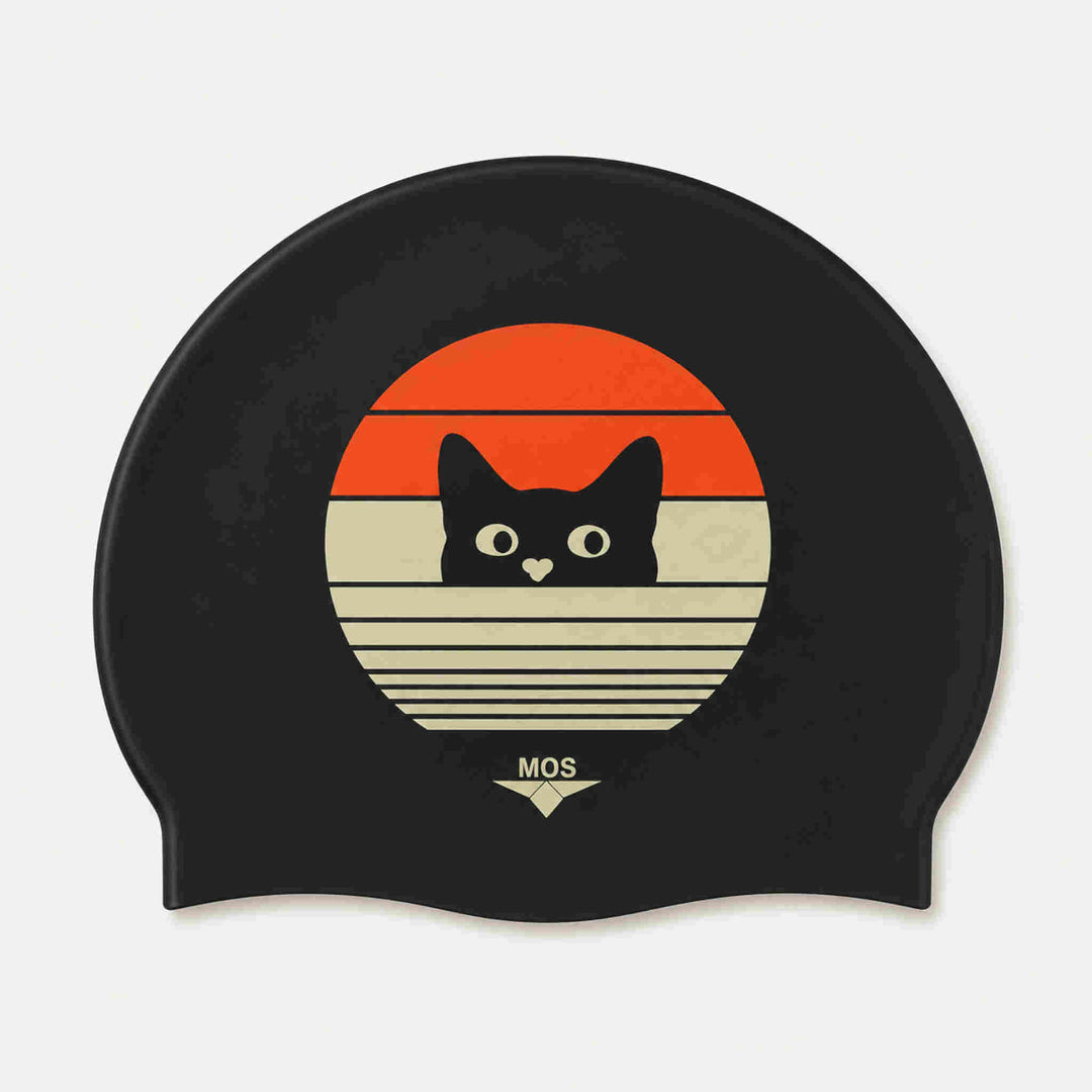 Vintage Cat -Swimming Cap