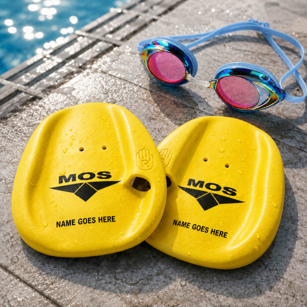 MOS Agility Paddles - Yellow Medium Personalised with name