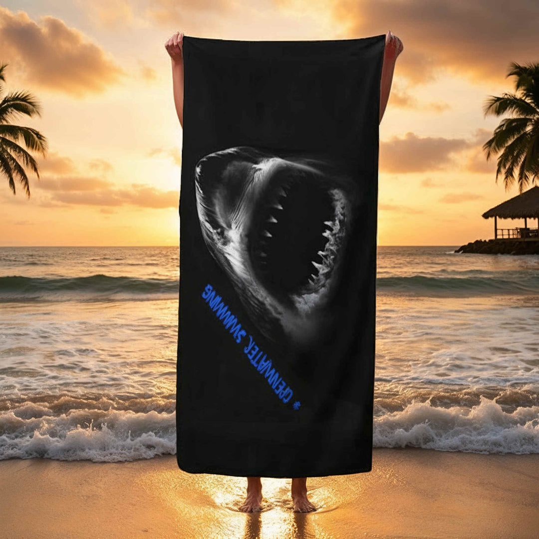 Shark Open Water Microfiber Swimming towel