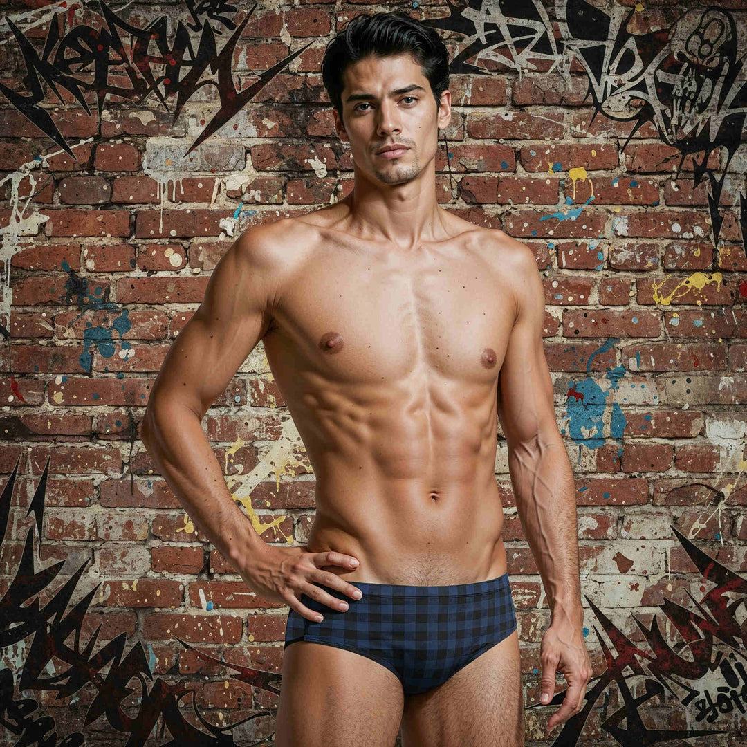 SpeedyTrunks Blue Plaid Training