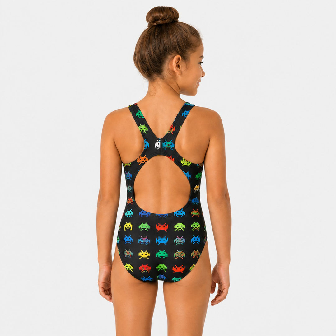 Space Invaders Kids’ X-Back Training Swimsuit