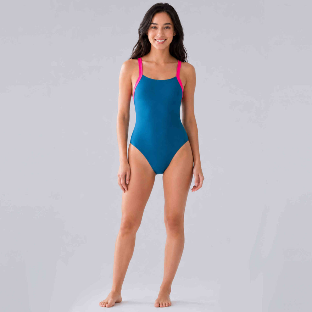 One piece Racer back Teal Fizz