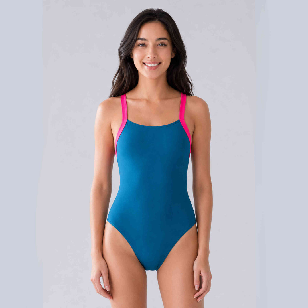 One piece Racer back Teal Fizz