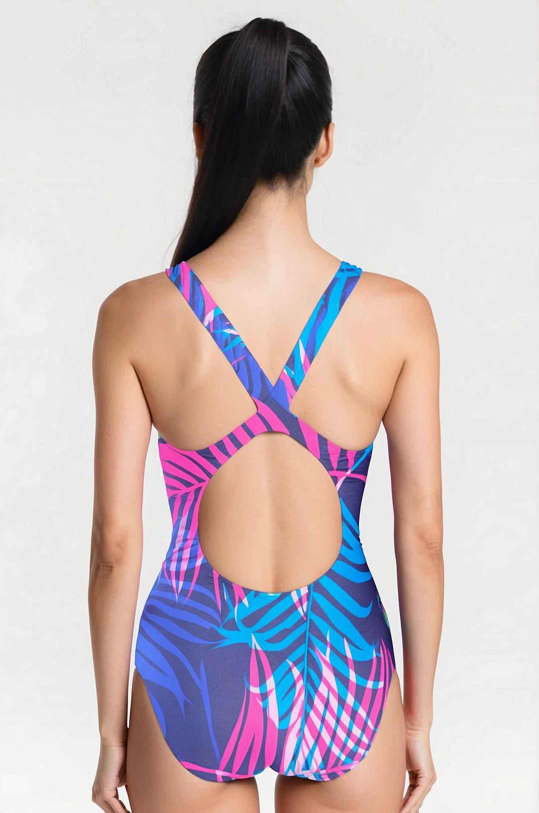 Womens One Piece Training Swimsuit - Tropical