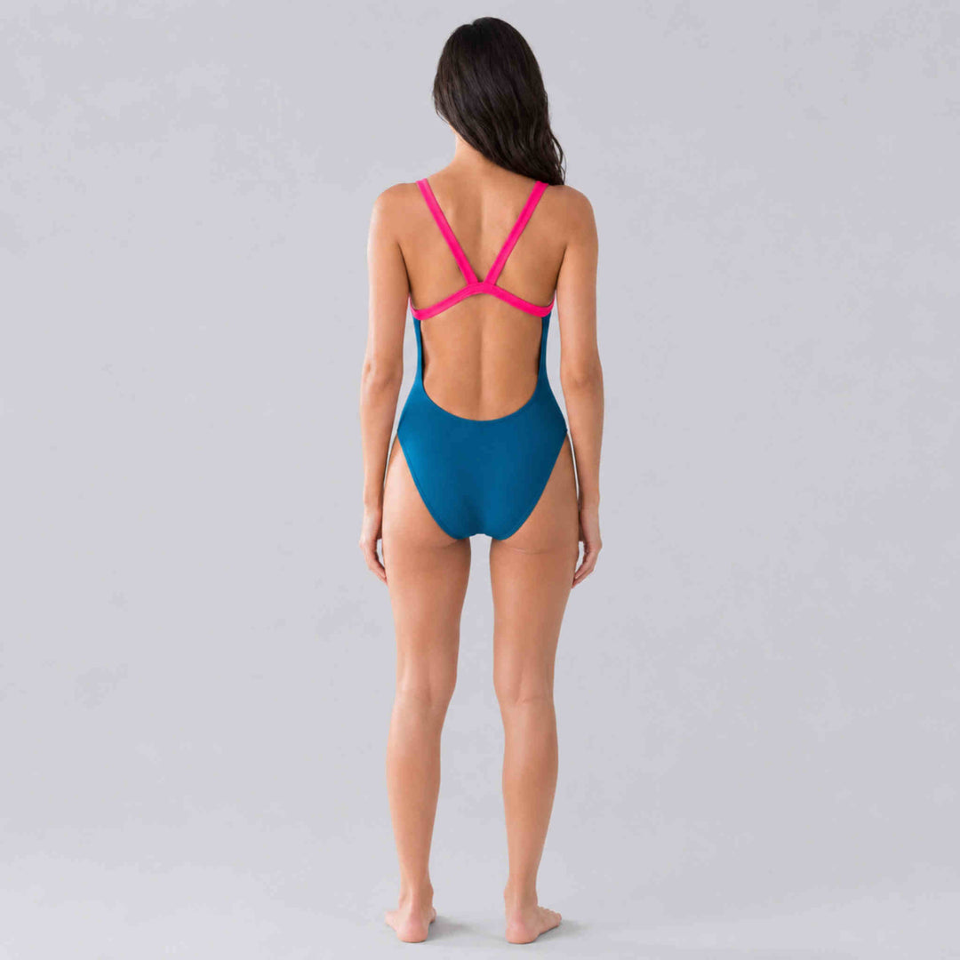One piece Racer back Teal Tide