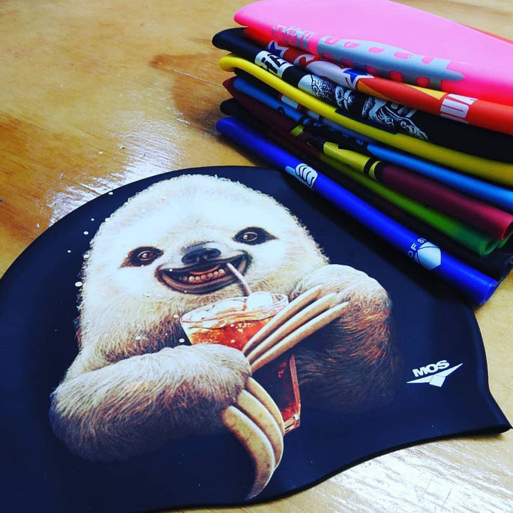 Sloth-Swimming Cap