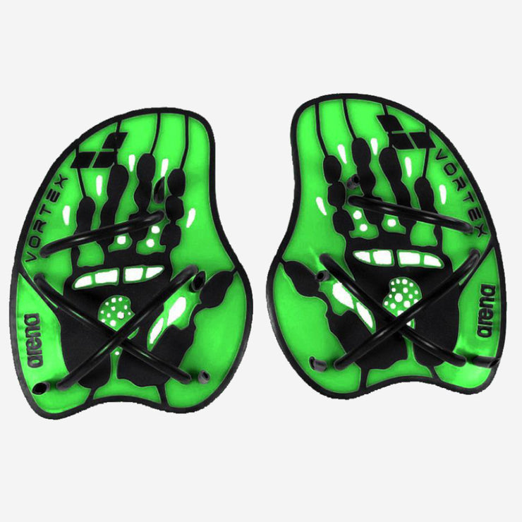Arena Vortex Hand Paddles Green