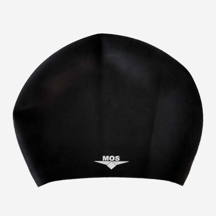 Long Hair Swimming Cap - Black