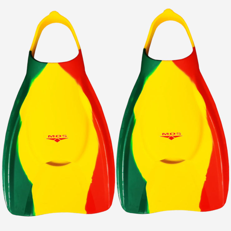 Flex Silicone Power Fins- Yellow Green Red