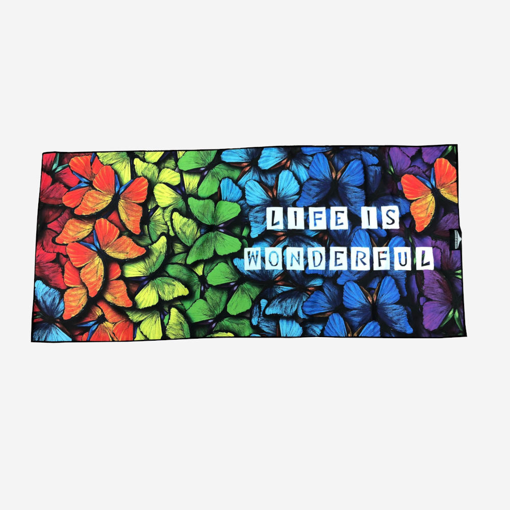 Life is Wonderful Microfiber Gym Towel